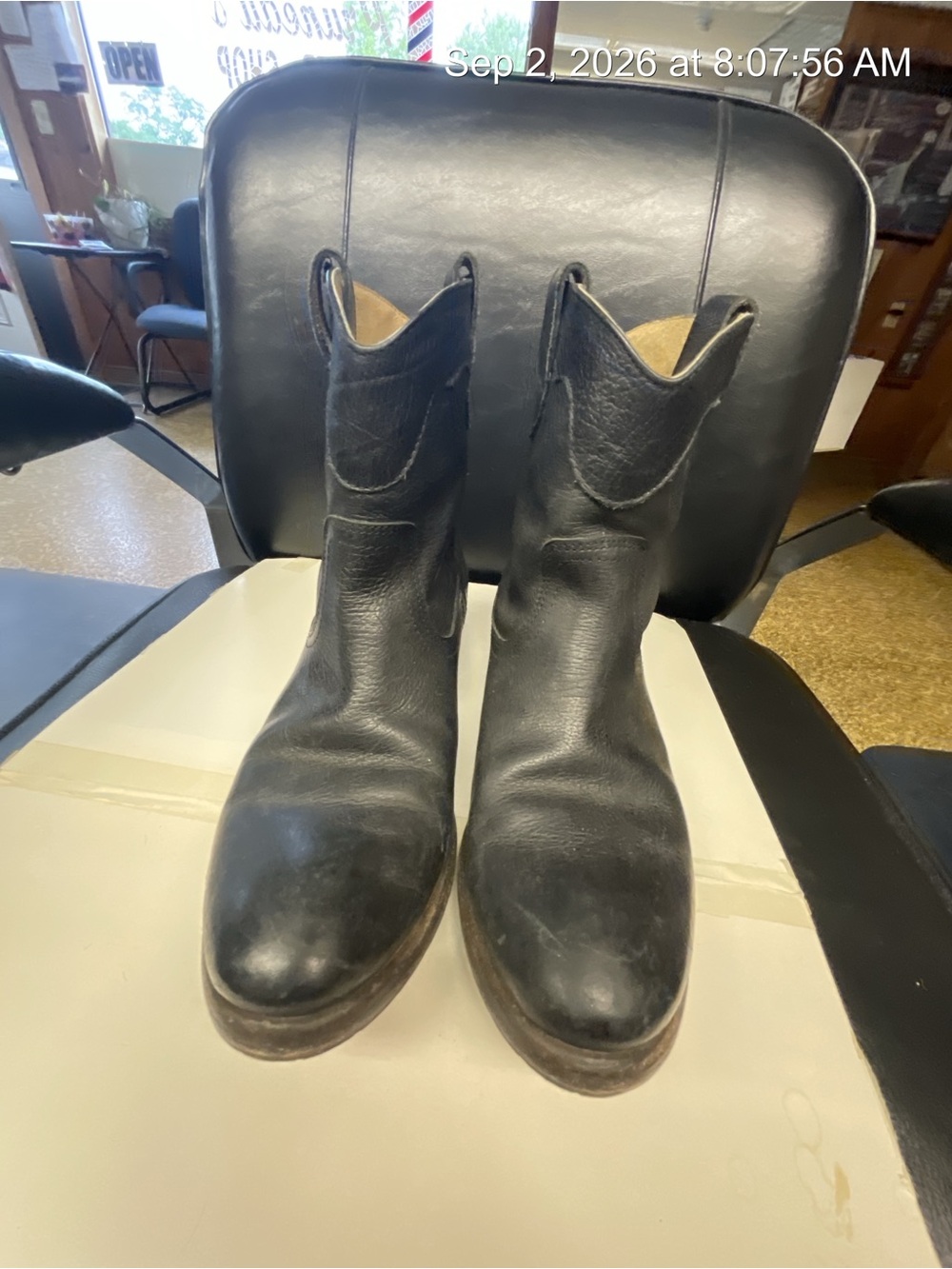 Women’s  Frye Black Leather Western Boots
